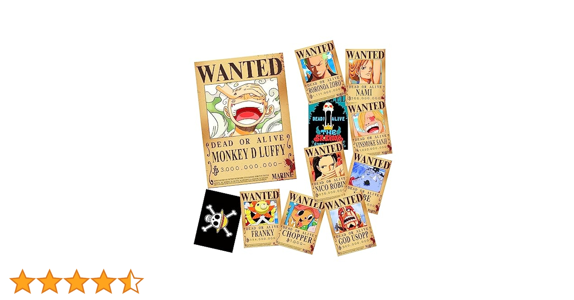ONE PIECE - ワンピース  30億ルフィ WANTED  ポスター ONE PIECE - ワンピース 30億ルフィ WANTED ポスターの通販 by